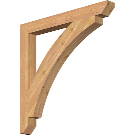 Thorton Slat Smooth Bracket, Western Red Cedar, 3 1/2W X 34D X 34H